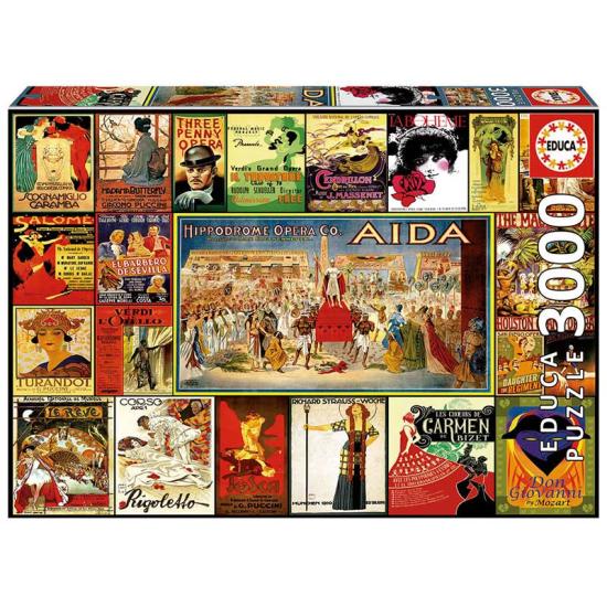 Educa Puzzle Collage aus Opern mit 3000 Teilen