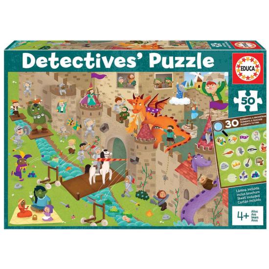 Puzzle Educa Detectives Das Schloss mit 50 Teilen