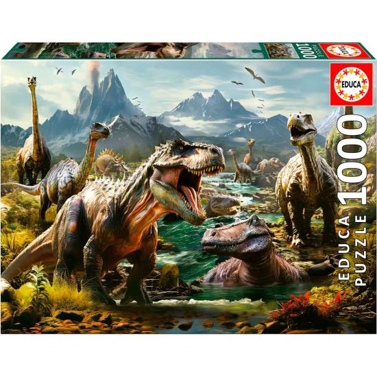 Puzzle Educa Fierce Dinosaurs mit 1000 Teilen
