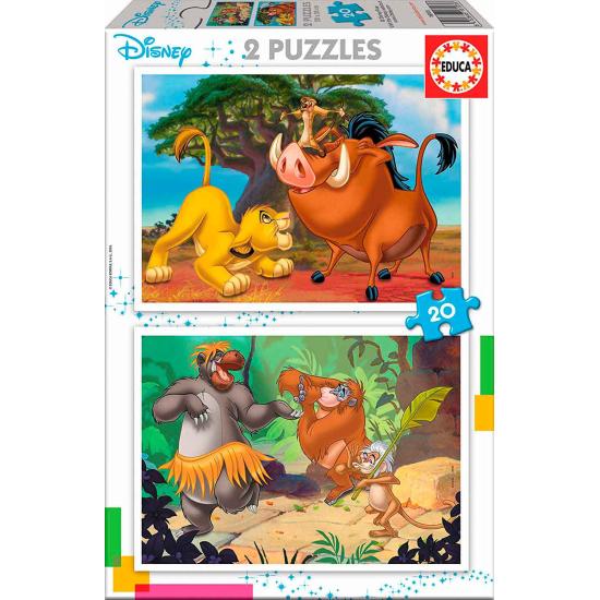 Educa Disney Tiere Puzzle 2 x 20 Teile