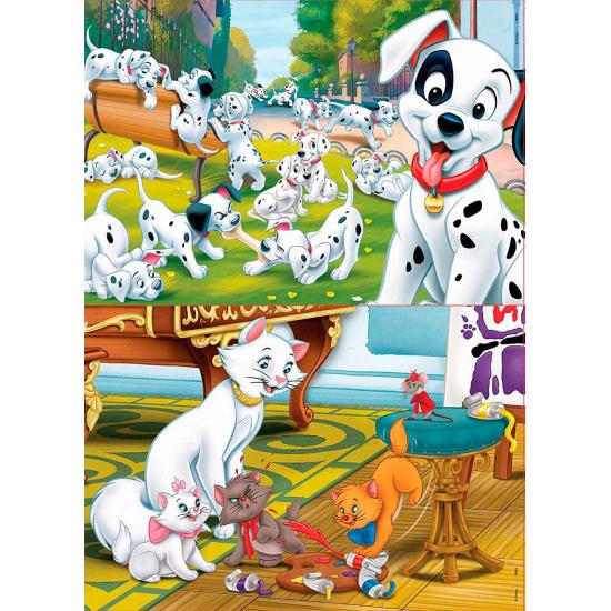 Educa Disney Animals Puzzle aus 2 x 25 Holzteilen