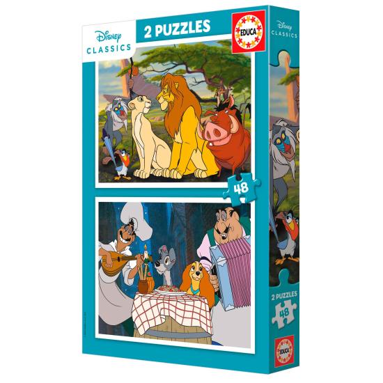 Puzzle Educa Disney Animals mit 2 x 48 Teile