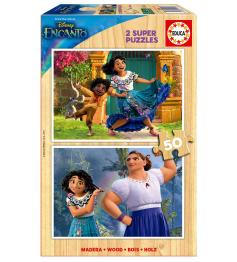 Puzzle Educa Disney Charm 2 x 50 Teile Holz