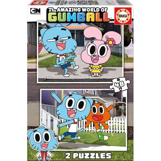 Puzzle Educa Die fantastische Welt von Gumball 2 x 48 Teile