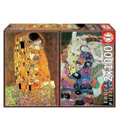 Puzzle Educa Der Kuss und die Jungfrau, Gustav Klimt, 2x1000 Tei