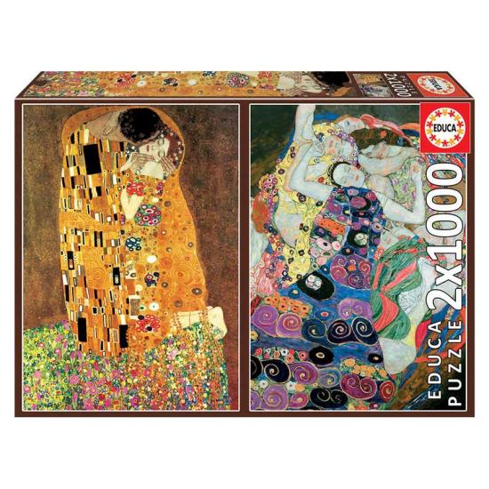 Puzzle Educa Der Kuss und die Jungfrau, Gustav Klimt, 2x1000 Tei