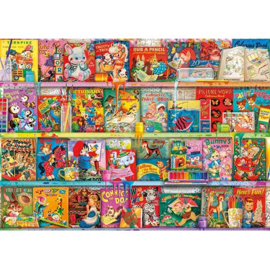 Puzzle Educa Die Ecke Der Lustigen Und Kitschigen Bücher mit 150