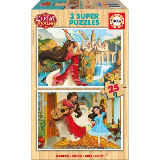 Educa Elena von Avalor Puzzle 2 x 25 Holzteile