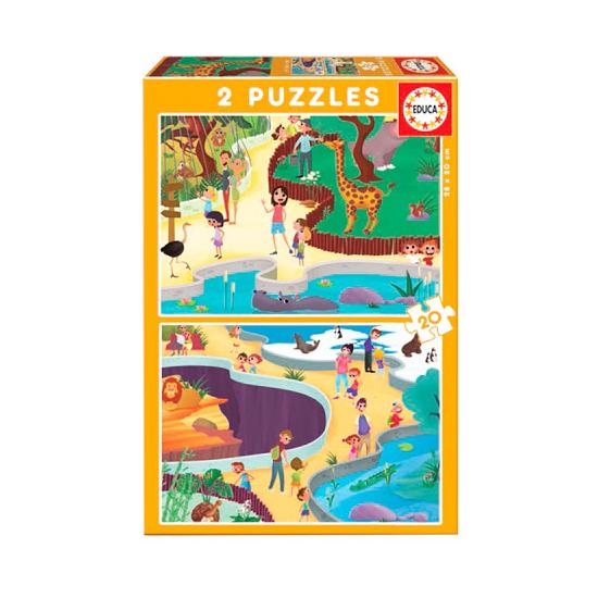 Educa At The Zoo Puzzle 2 x 20 Teile