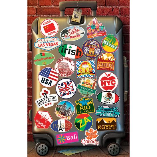 Educa Puzzle „In Love with Traveling“, Miniaturteile, 1000 Teile