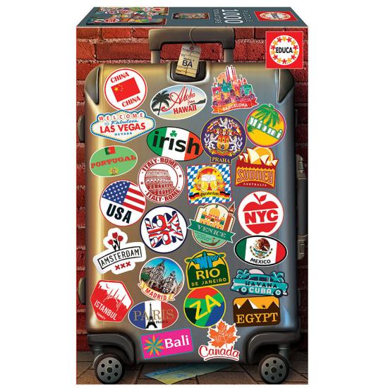 Educa Puzzle „In Love with Traveling“, Miniaturteile, 1000 Teile