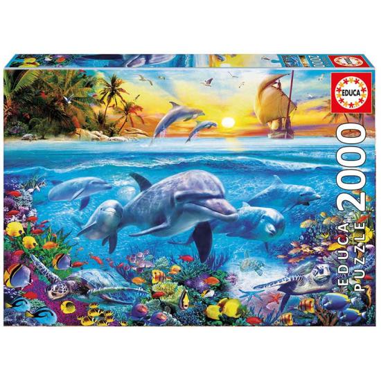 Educa Delfinfamilien-Puzzle mit 2000 Teilen