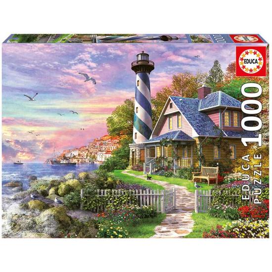 Educa Leuchtturm in Rock Bay Puzzle mit 1000 Teilen