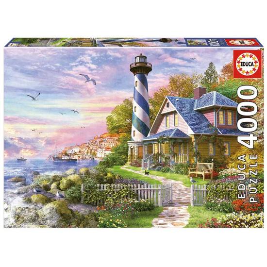 Educa Leuchtturm in Rock Bay Puzzle mit 4000 Teilen