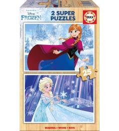 Educa Frozen Puzzle 2 x 25 Holzteile