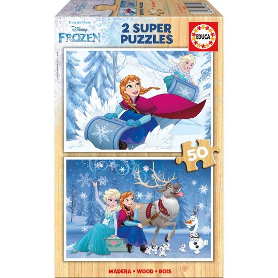 Educa Frozen Puzzle 2 x 50 Holzteile