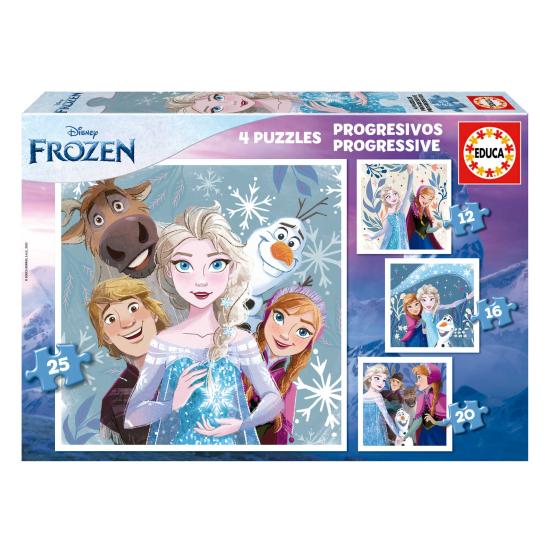 Puzzle Educa Frozen Progressives 12+16+20+25 Teile