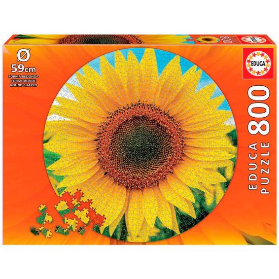 Educa Rundes Sonnenblumen-Puzzle mit 800 Teilen