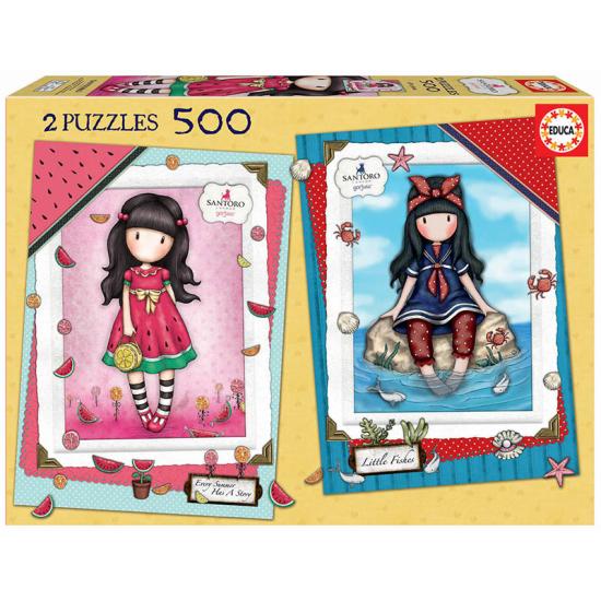 Educa Gorjuss Puzzle, Every Sumer + Little Fish 2 x 500 Teile