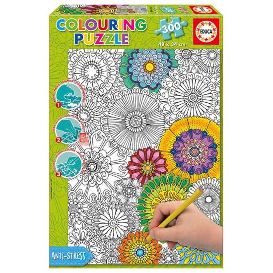 Educa Großes, wunderschönes Blumen-Puzzle „Color Me“, 300 Teile
