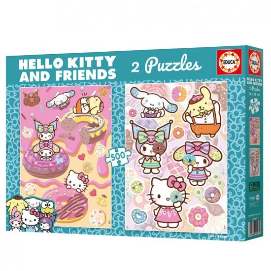 Puzzle Educa Hello Kitty Donuts mit 2 x 500 Teilen