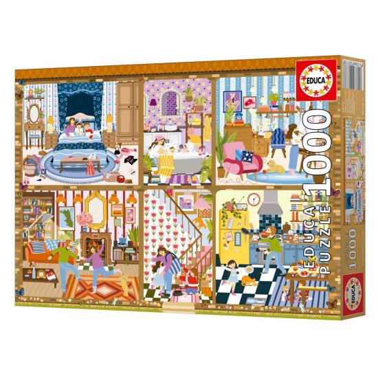 Puzzle Educa Trautes Heim, Glück allein 1000 Teile