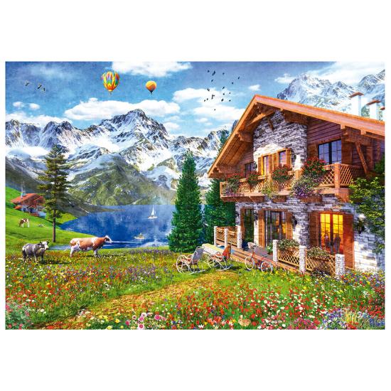 Puzzle Educa Hogar in den Alpen mit 4000 Teilen