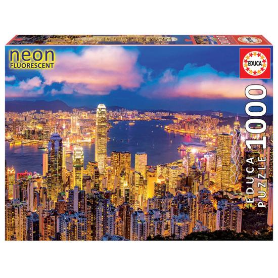 Educa Hong Kong Neon-Effekt-Puzzle 1000 Teile Educa Hong Kong Neon-Effekt-Puzzle 1000 Teile