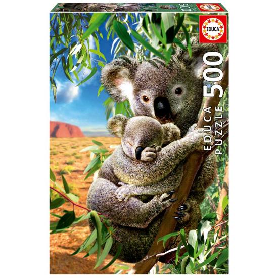 Puzzle Educa Koala mit ihrem Welpen aus 500 Teilen