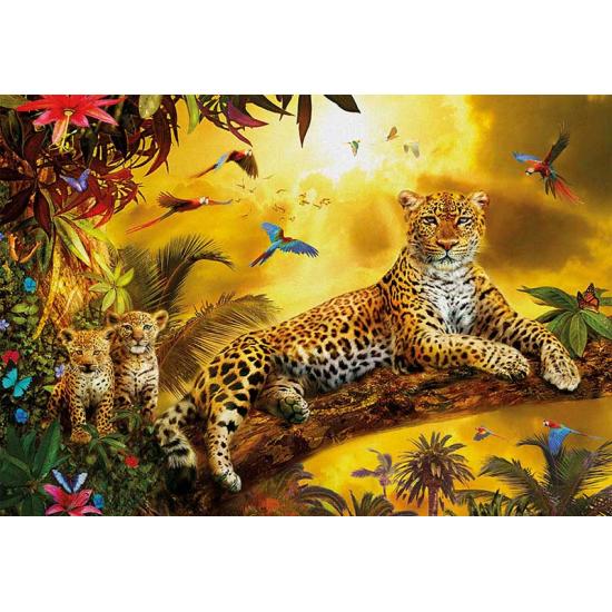 Puzzle Educa Leopard mit seinen Jungen mit 500 Teilen