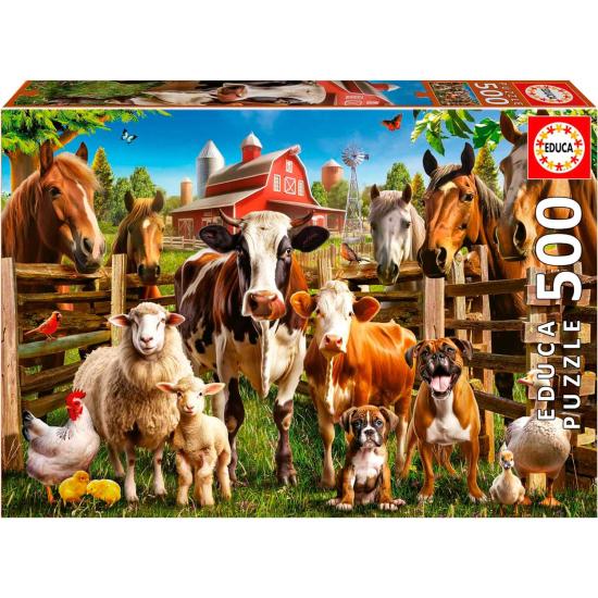 Puzzle Erzieht die Frechheiten des Bauernhofs, 500 Teile