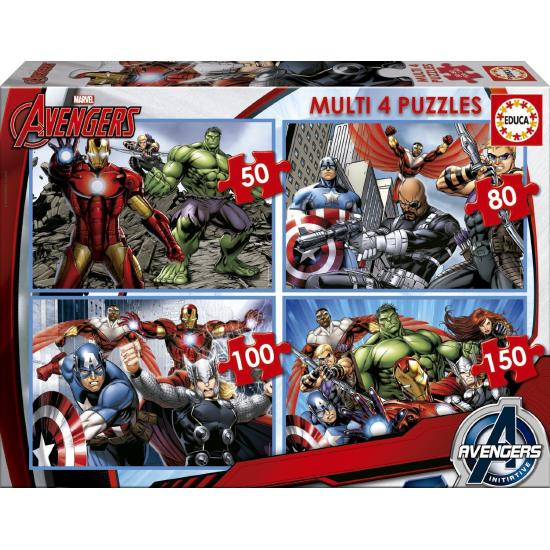 Puzzle Educa The Avengers Multi Progressive 50+80+100+150