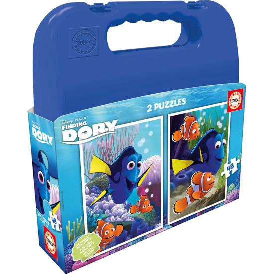 Puzzle Educa Koffer findet Dory Mulit 2 x 48 Teile