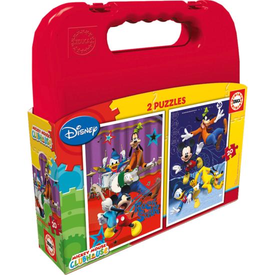 Puzzle Educa Mickey Mouse Koffer 2 x 20 Teile