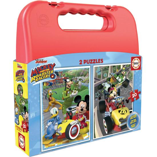 Puzzle Educa Koffer Mickey und die Superpiloten 2 x 20 Teile