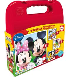 Puzzle Educa Progressive Koffer Mickey Mouse