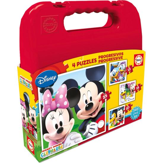 Puzzle Educa Progressive Koffer Mickey Mouse
