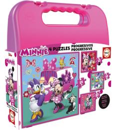 Puzzle Educa Progressive Koffer Minnie Happy Helpers