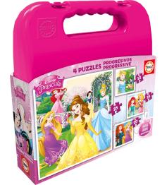 Puzzle Educa Progressive Koffer Disney-Prinzessinnen