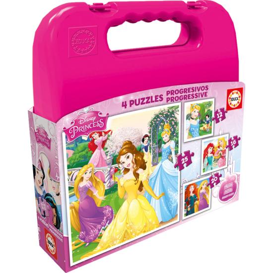 Puzzle Educa Progressive Koffer Disney-Prinzessinnen