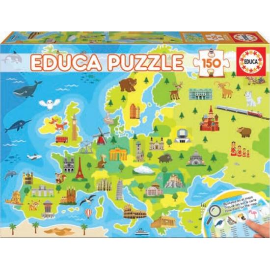 Educa Karte von Europa Puzzle 150 Teile