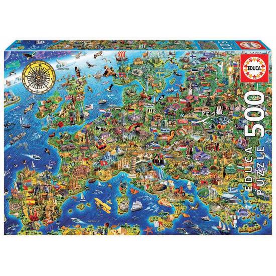 Puzzle Educa Europakarte 500 Teile