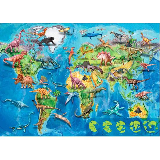 Educa Weltkartenpuzzle Dinosaurier 150 Teile Educa Weltkartenpuzzle Dinosaurier 150 Teile