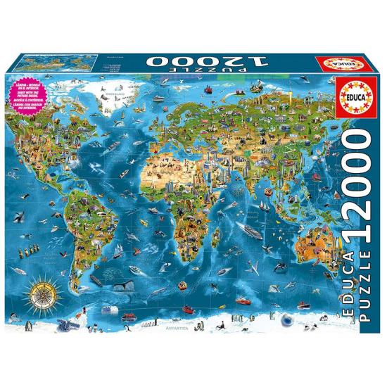 Puzzle Educa Wunder der Welt 12000 Teile