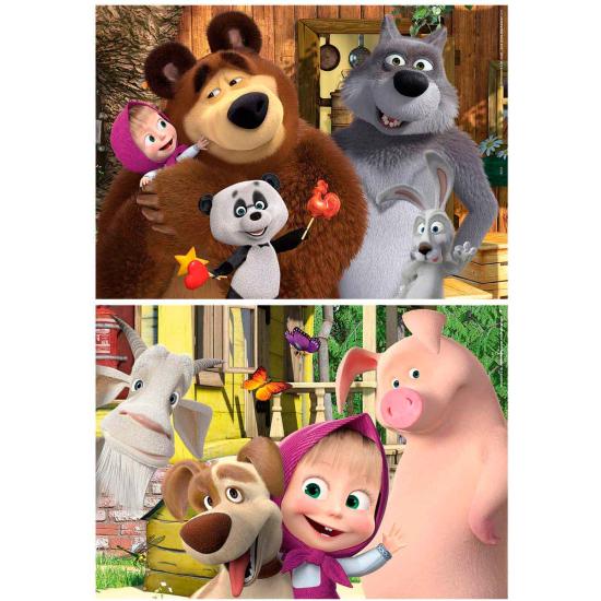 Educa Mascha und Michka Puzzle 2 x 48 Teile