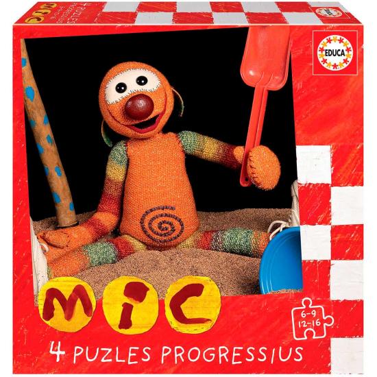 Educa Mic progressives Puzzle mit 6+9+12+16 Teilen