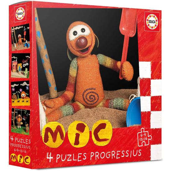 Educa Mic progressives Puzzle mit 6+9+12+16 Teilen
