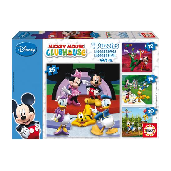 Educa Mickey Mouse Progressives Puzzle 12+16+20+25 Teile