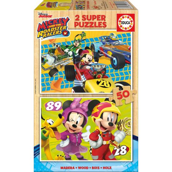 Educa Mickey and the Super Pilots Puzzle 2 x 50 Holzteile