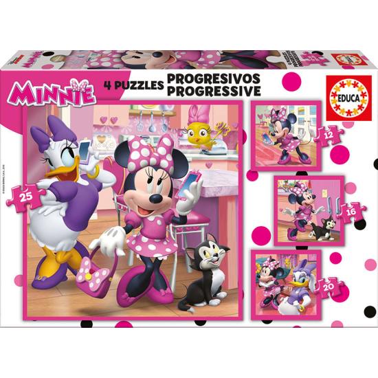 Puzzle Educa Minnie Happy Helpers Progressives 12+16+20+25 P